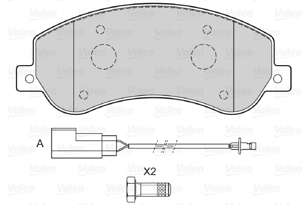 set placute frana,frana disc 601146 VALEO - Frana disc