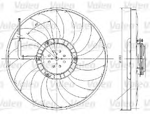 Ventilator, radiator 696017 VALEO - Gmv (electroventilator )