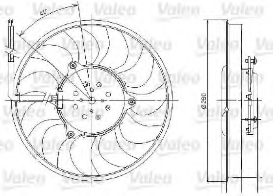 Ventilator, radiator 696018 VALEO - Gmv (electroventilator )