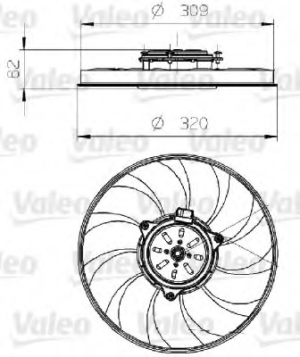 Ventilator, radiator 696024 VALEO - Gmv (electroventilator ) Ventilator, radiator 696024 VALEO - Gmv (electroventilator )
