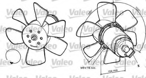Ventilator, radiator 696031 VALEO - Gmv (electroventilator )