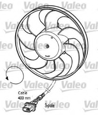 Ventilator, radiator 696033 VALEO - Ventilator radiator
