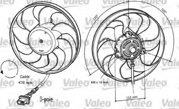 Ventilator, radiator 696040 VALEO - Gmv (electroventilator )