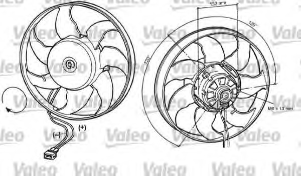 Ventilator, radiator 696045 VALEO - Gmv (electroventilator )