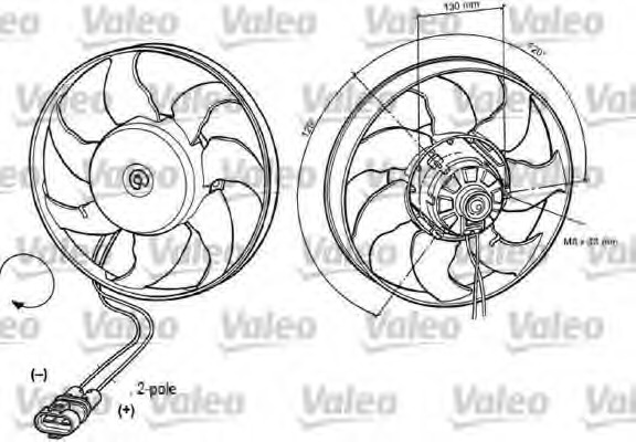 Ventilator, radiator 696046 VALEO - Gmv (electroventilator )