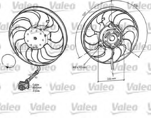 Ventilator, radiator 696048 VALEO - Ventilator radiator