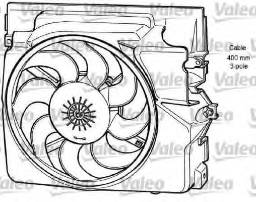 motor electric,ventilator 696065 VALEO - Ventilator radiator