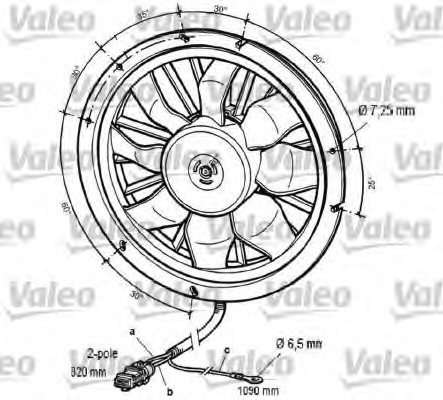 Ventilator, radiator 696066 VALEO - Gmv (electroventilator ) Ventilator, radiator 696066 VALEO - Gmv (electroventilator )