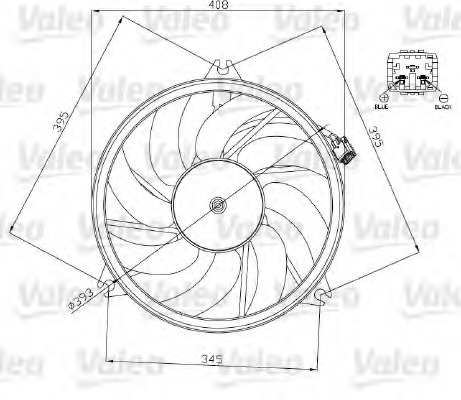 Ventilator, radiator 696071 VALEO - Gmv (electroventilator )