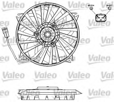 Ventilator, radiator 696141 VALEO - Gmv (electroventilator )