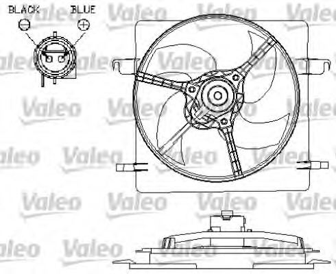 motor electric,ventilator 696157 VALEO - Ventilator radiator