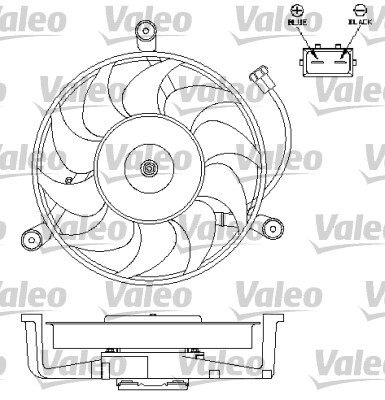 Ventilator, radiator 696179 VALEO - Gmv (electroventilator )