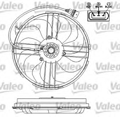 Ventilator, radiator 696196 VALEO - Ventilator radiator