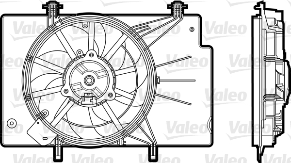 motor electric,ventilator 696344 VALEO - Ventilator radiator