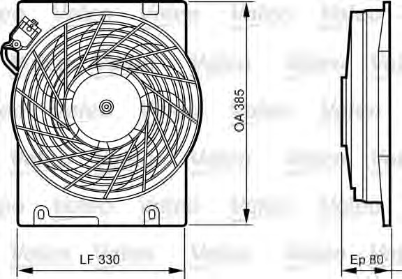 Ventilator, radiator 696355 VALEO - Gmv (electroventilator ) Ventilator, radiator 696355 VALEO - Gmv (electroventilator )