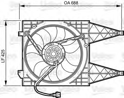 Ventilator, radiator 696375 VALEO - Gmv (electroventilator )