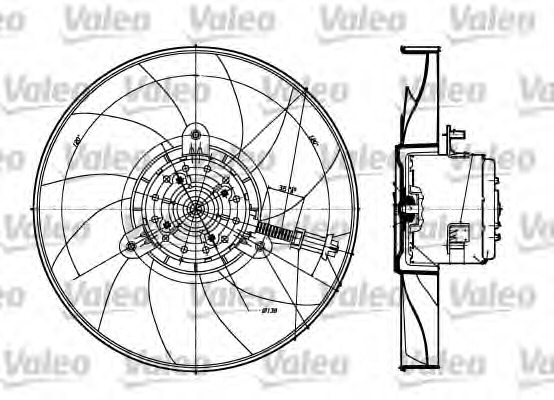 Ventilator, radiator 698360 VALEO - Gmv (electroventilator )