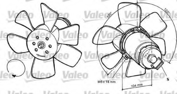 Ventilator, radiator 698369 VALEO - Gmv (electroventilator )