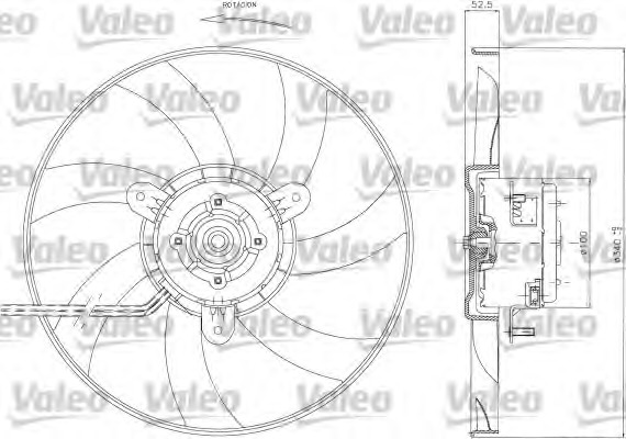 Ventilator, radiator 698374 VALEO - Gmv (electroventilator )