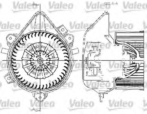 Ventilator, habitaclu 698534 VALEO - Motor ventilator/piese