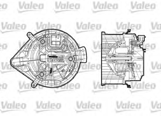 Ventilator, habitaclu 698814 VALEO - Motor ventilator/piese