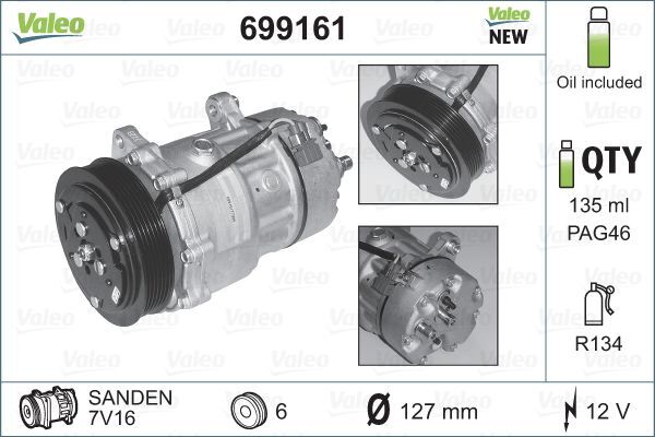 Compresor, climatizare 699161 VALEO - Compresor/piese Compresor, climatizare 699161 VALEO - Compresor/piese