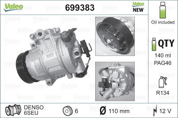 Compresor, climatizare 699383 VALEO - Compresor/piese Compresor, climatizare 699383 VALEO - Compresor/piese