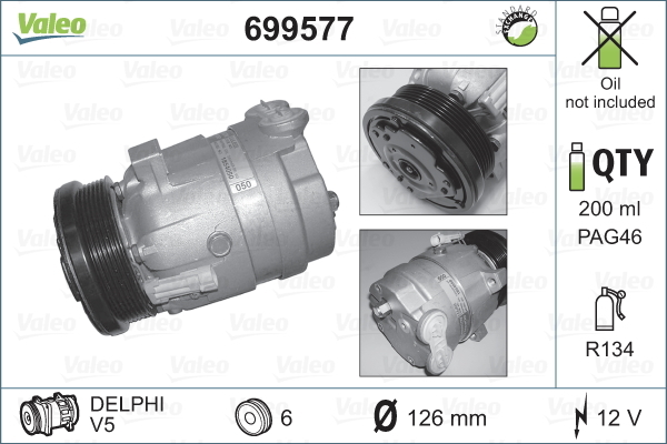 Compresor, climatizare 699577 VALEO - Compresor/piese Compresor, climatizare 699577 VALEO - Compresor/piese