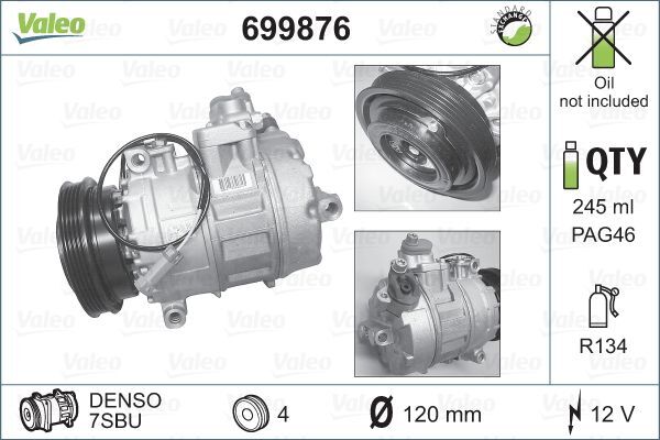 Compresor, climatizare 699876 VALEO - Compresor/piese Compresor, climatizare 699876 VALEO - Compresor/piese
