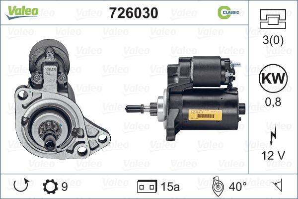 starter 726030 VALEO - Sistem pornire