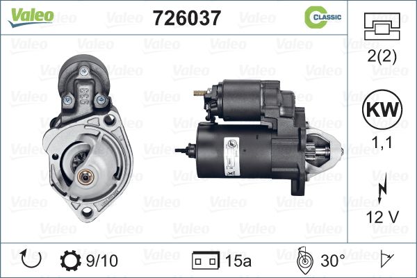 starter 726037 VALEO - Sistem pornire