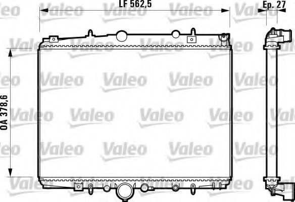 Radiator, racire motor 732598 VALEO - Radiator apa/piese Radiator, racire motor 732598 VALEO - Radiator apa/piese