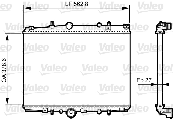 Radiator, racire motor 732600 VALEO - Radiator apa/piese Radiator, racire motor 732600 VALEO - Radiator apa/piese
