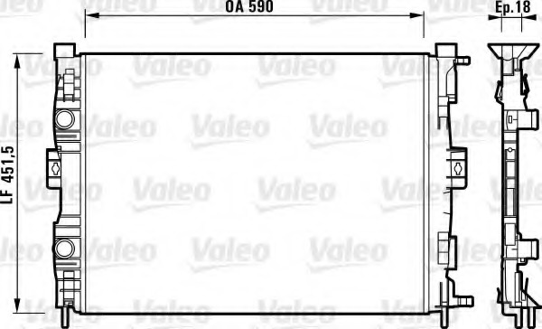 Radiator, racire motor 732873 VALEO - Radiator apa/piese Radiator, racire motor 732873 VALEO - Radiator apa/piese
