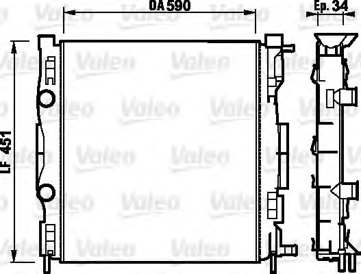 Radiator, racire motor 732874 VALEO - Radiator apa/piese Radiator, racire motor 732874 VALEO - Radiator apa/piese