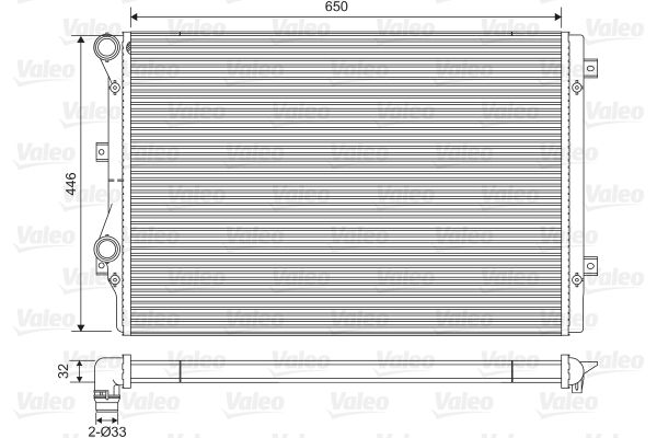 Radiator, racire motor 734413 VALEO - Radiator apa/piese Radiator, racire motor 734413 VALEO - Radiator apa/piese
