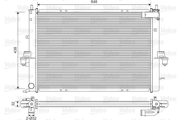 Radiator, racire motor 734829 VALEO - Radiator apa/piese Radiator, racire motor 734829 VALEO - Radiator apa/piese