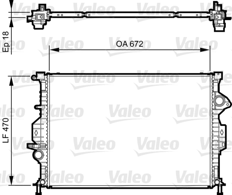 Radiator, racire motor 735373 VALEO - Radiator apa/piese Radiator, racire motor 735373 VALEO - Radiator apa/piese
