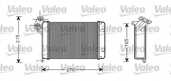Schimbator caldura, incalzire habitaclu 812296 VALEO - Radiator incalzire interior