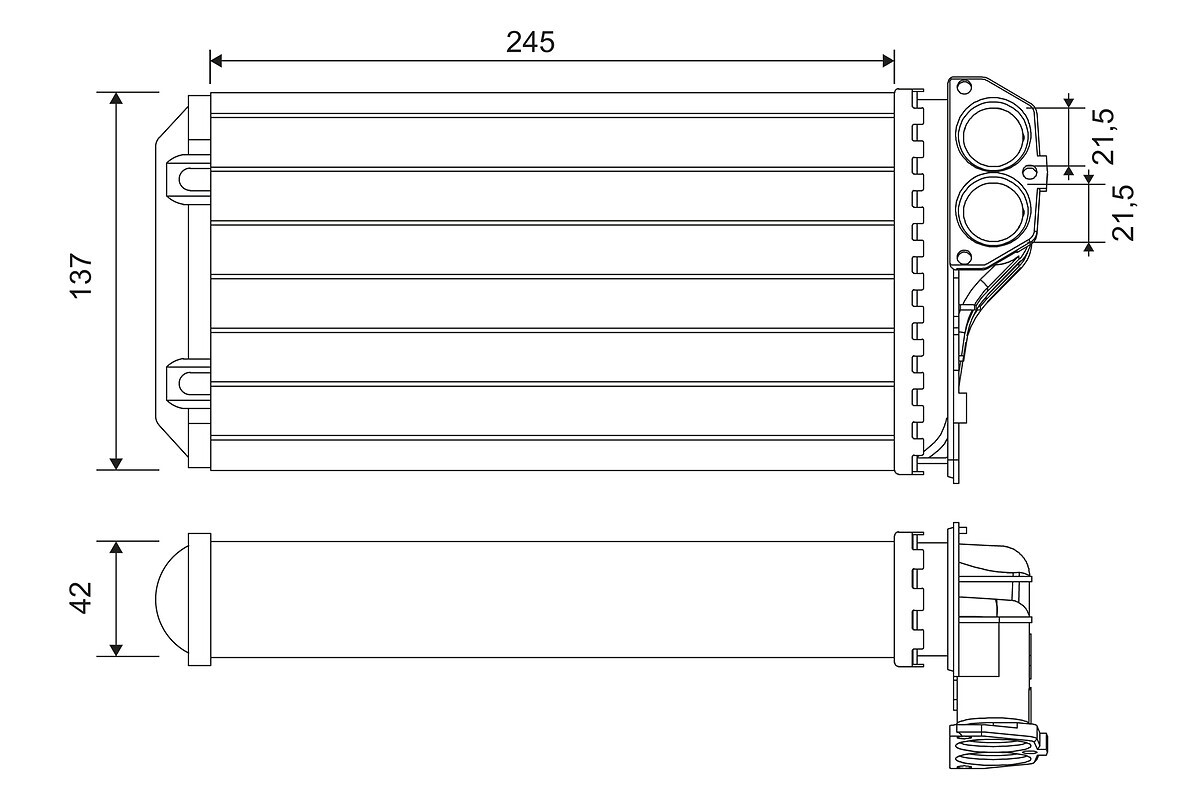 Schimbator caldura, incalzire habitaclu 812322 VALEO - Radiator incalzire interior Schimbator caldura, incalzire habitaclu 812322 VALEO - Radiator incalzire interior