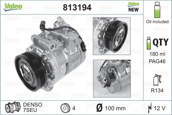 Compresor, climatizare 813194 VALEO - Compresor/piese Compresor, climatizare 813194 VALEO - Compresor/piese