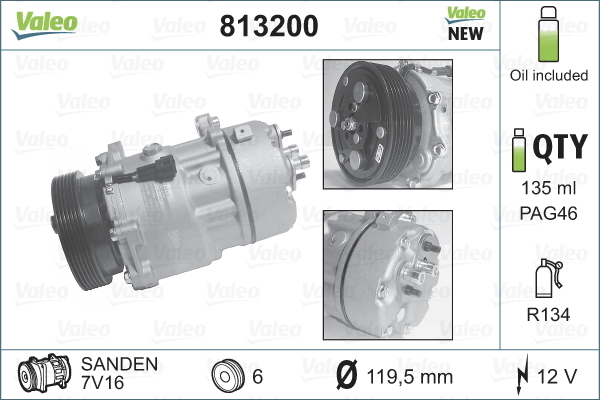 Compresor, climatizare 813200 VALEO - Compresor/piese Compresor, climatizare 813200 VALEO - Compresor/piese