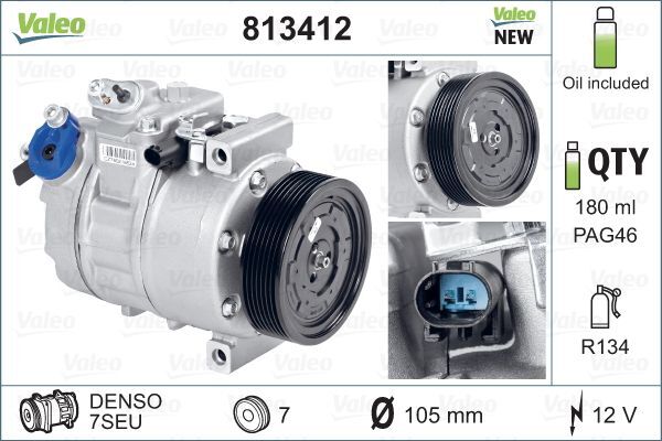 Compresor, climatizare 813412 VALEO - Compresor/piese Compresor, climatizare 813412 VALEO - Compresor/piese