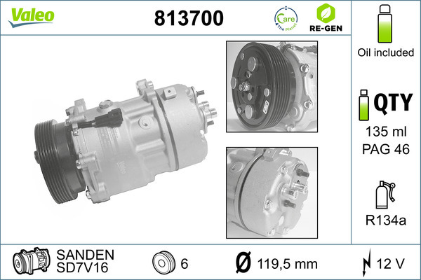 Compresor, climatizare 813700 VALEO - Compresor/piese Compresor, climatizare 813700 VALEO - Compresor/piese
