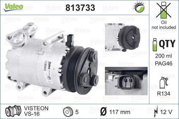 Compresor, climatizare 813733 VALEO - Compresor/piese Compresor, climatizare 813733 VALEO - Compresor/piese