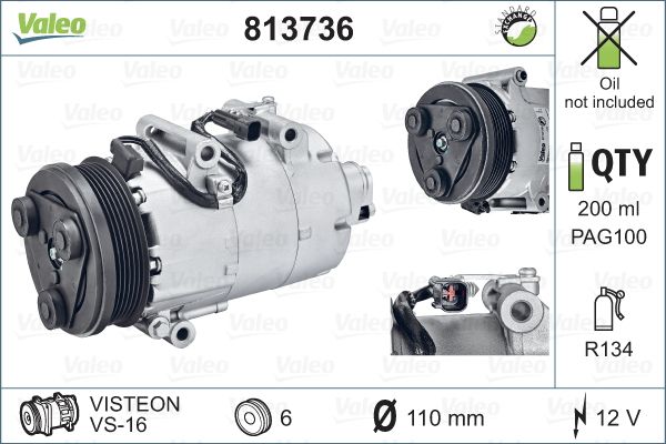 Compresor, climatizare 813736 VALEO - Compresor/piese Compresor, climatizare 813736 VALEO - Compresor/piese