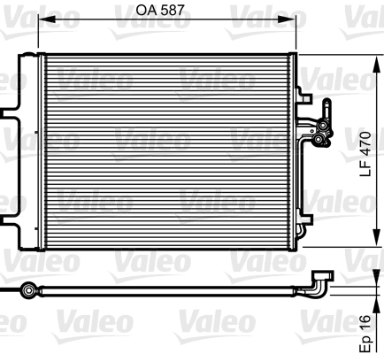 Condensator, climatizare 814184 VALEO - Radiator clima