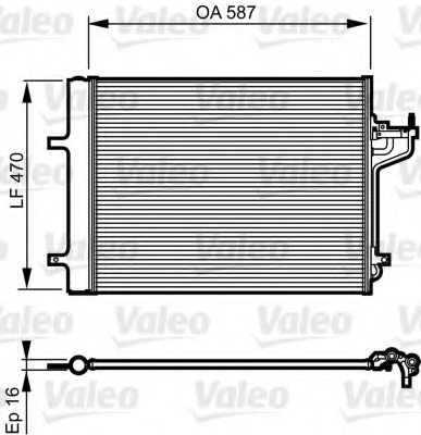 Condensator, climatizare 814197 VALEO - Radiator clima Condensator, climatizare 814197 VALEO - Radiator clima