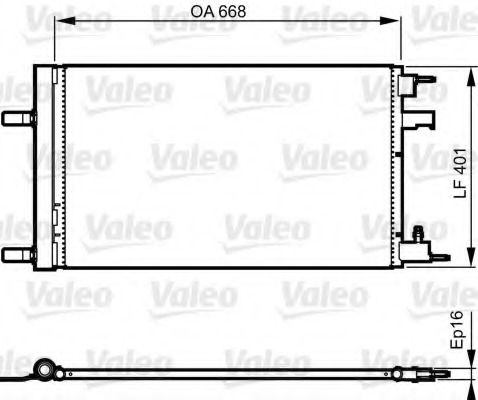 Condensator, climatizare 814202 VALEO - Radiator clima