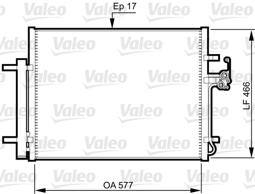 Condensator, climatizare 814360 VALEO - Radiator clima